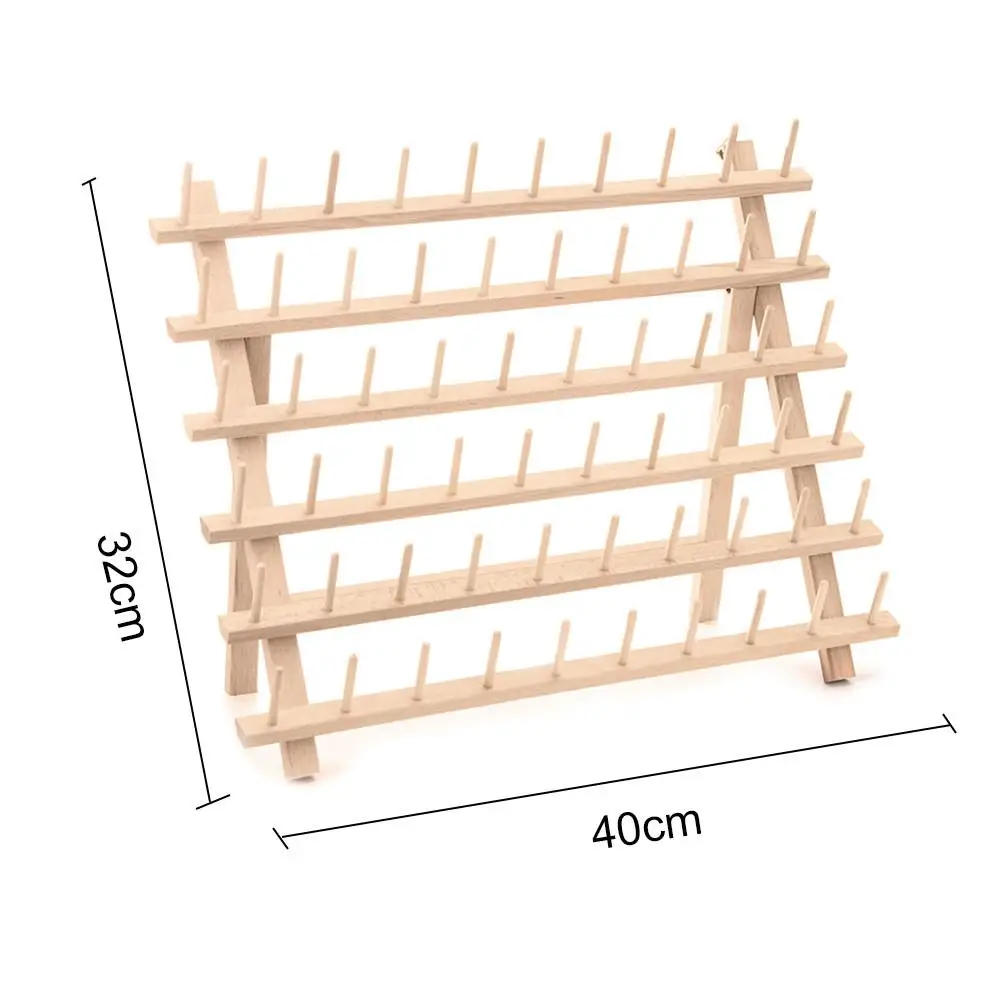 Складная деревянная стойка для ниток, стойка для хранения, органайзер, настенное крепление, 60 шпуля, конус, вышивка, швейная машина, держатель для хранения