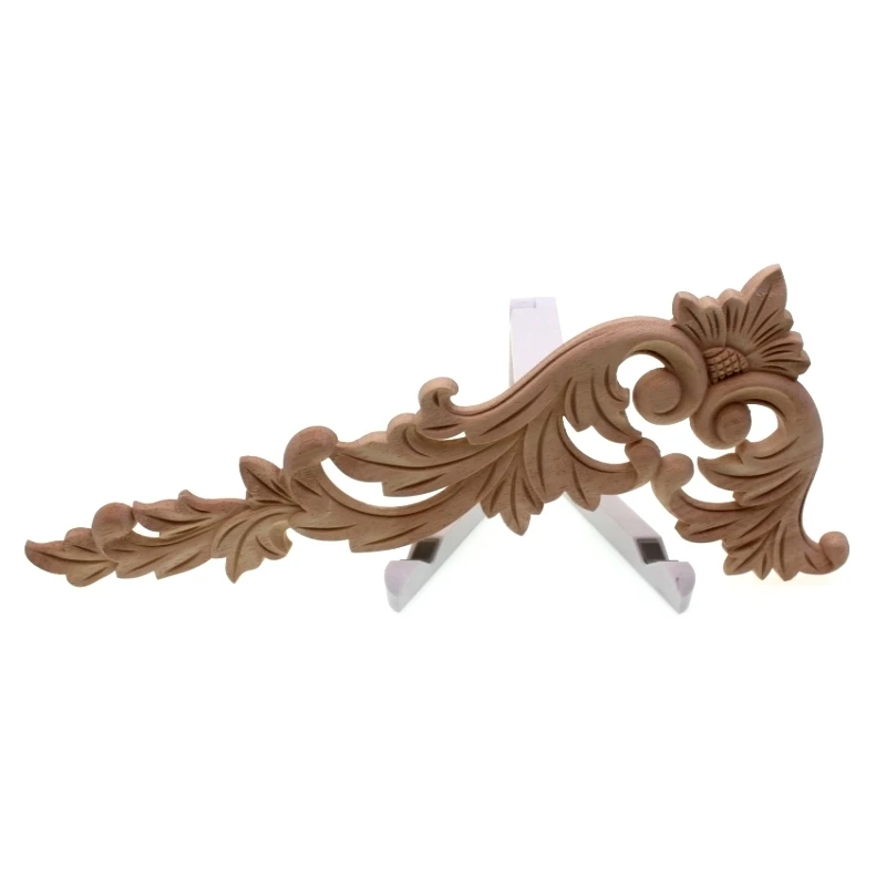 Floral Wood Carved Corner Applique Furniture Cabinet Door Frame Wall Home Decoration Accessories ornament crafts,wooden figurine crafts,resin crafts,glass fruit pendants