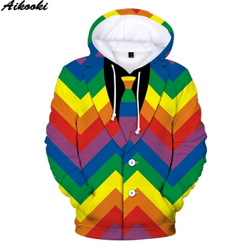 

novelty Fake suit Tie 3D Hoodies Sweatshirts Men/women long sleeve autumn warm pullovers high quality cosplay fashion 3D hoodie