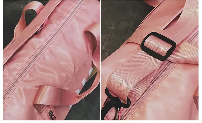 SNUGUG большая розовая дорожная Мужская спортивная сумка через плечо женская нейлоновая спортивная сумка для девочек с обувью водонепроницаемая Спортивная мужская сумка для фитнеса