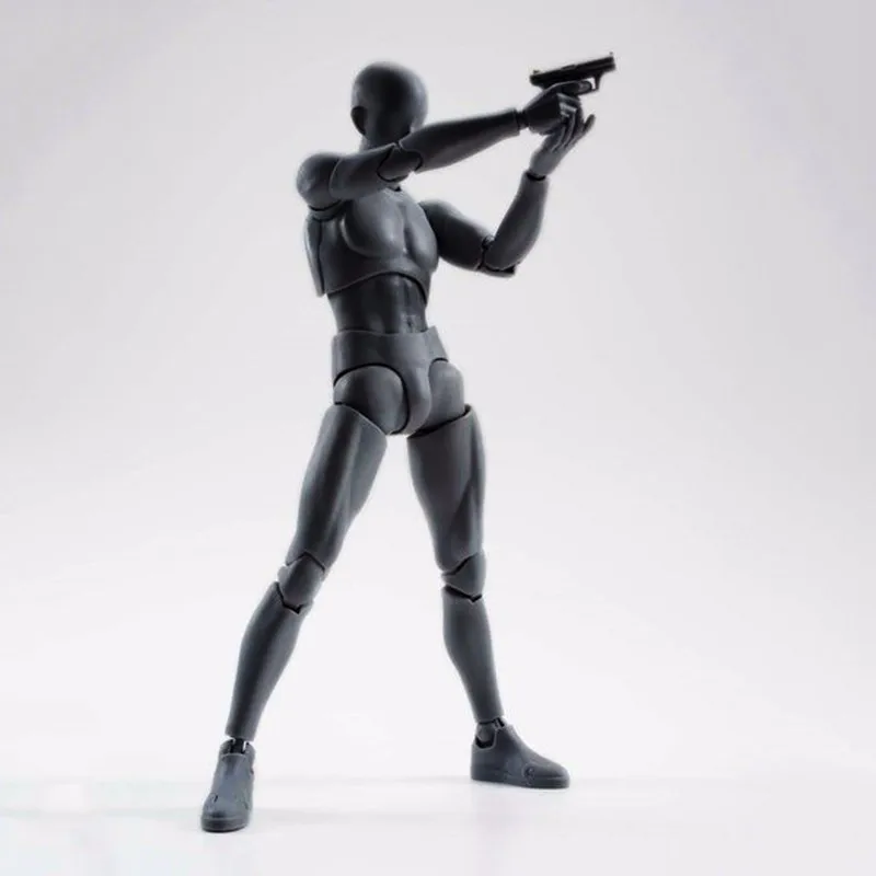 6 Types Body KUN Body Chan SHFiguarts PVC Action Figure DX SET Figma He She Solid Black Pale Orange Gray Ver In Box (7)