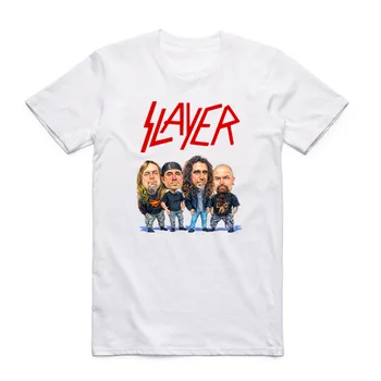 

Asian Size Men Printing Slayer Heavy Metal Thrash Rock Band T-shirt Summer O-Neck Short Sleeves Speed Metal Band Tshirt HCP4102