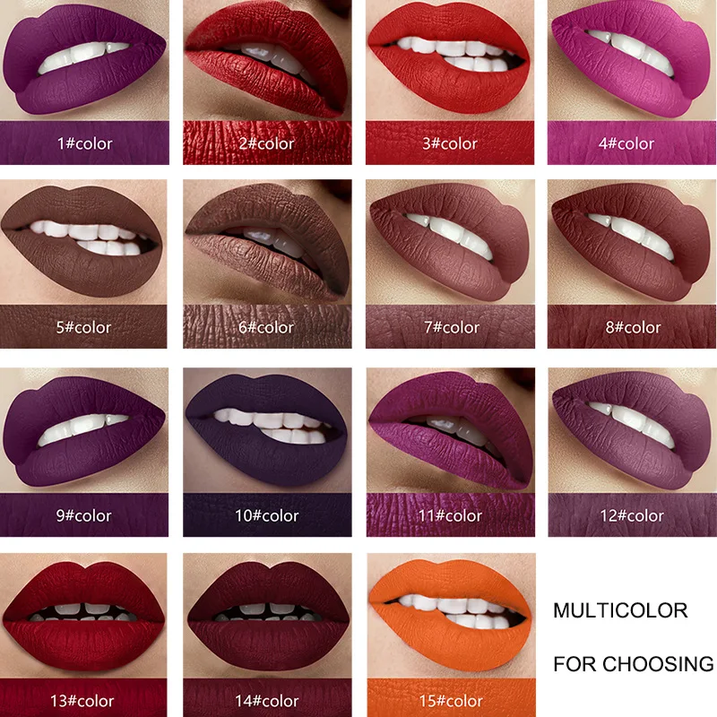 

New Brand Lips Makeup Lip Gloss Liquid Lipstick Matte Velvet Lipgloss Long-Lasting Nude Red Lip Gloss Batom Lips Tint Cosmetic