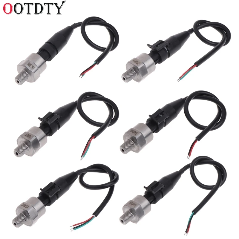 

OOTDTY DC 5V 1/8NPT Pressure Transducer Transmitter Sensor Stainless Steel Oil Air Water