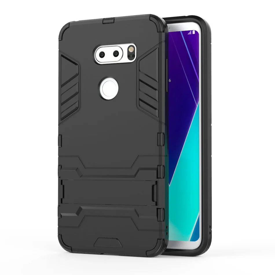 Сверхмощный армированный чехол задняя крышка для LG V30S ThinQ 2 в 1 Жесткий ПК и мягкий