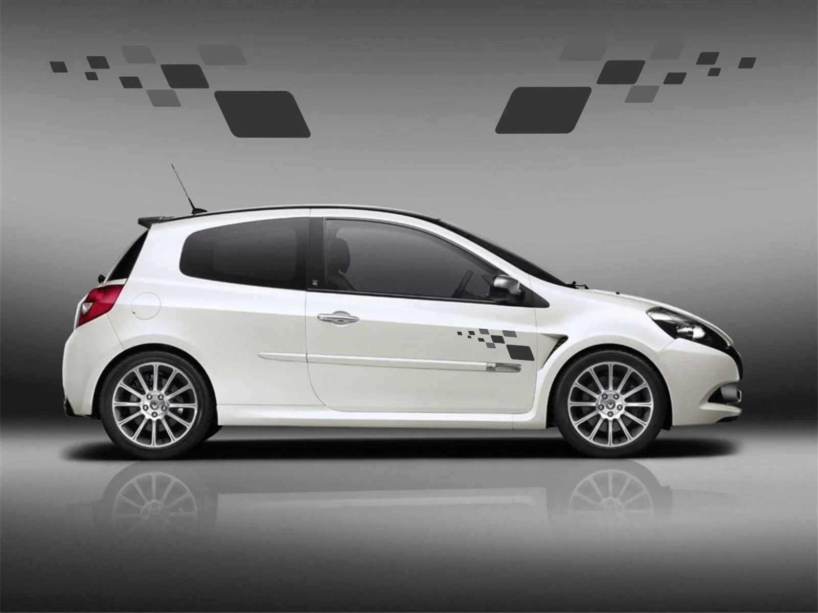

For 2Pcs/Pair Renault Clio Sport RS R27 Megane F1 Team decal set stickers graphics 225 197