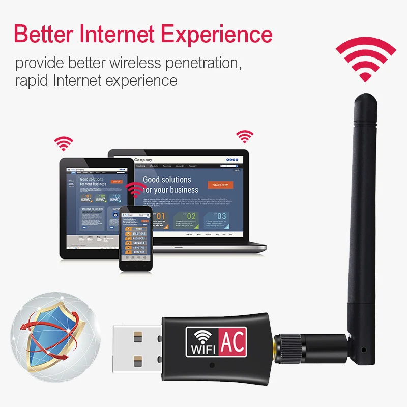 Terow 600 Мбит/с двухдиапазонный USB Wi Fi адаптер AC600 2 4 ГГц 5 с антенной ПК Мини компьютер