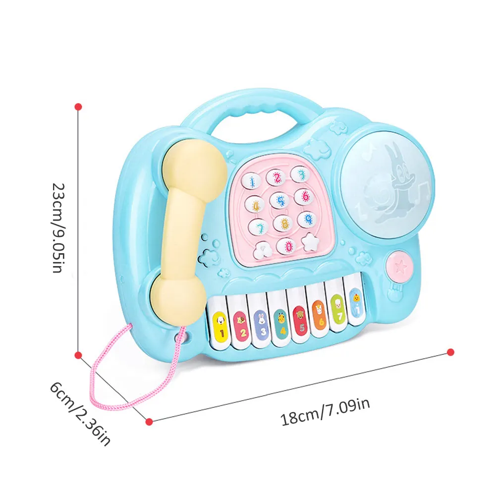 Детская Мульти-функция имитационный телефон музыкальная игрушка детская легкая музыкальная ручная барабанная головоломка электронная