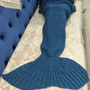 Одеяло «русалка», трикотажное одеяло «хвост русалки», очень мягкое вязаное крючком одеяло ручной работы для домашнего дивана, спальный мешок для детей и взрослых - Цвет: 10