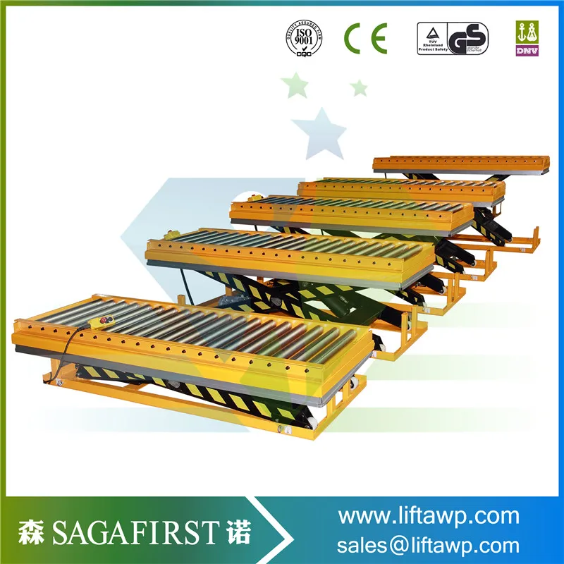 Electric Hydraulic Roller Scissor Lift Table Conveyor Liftin Car Jacks