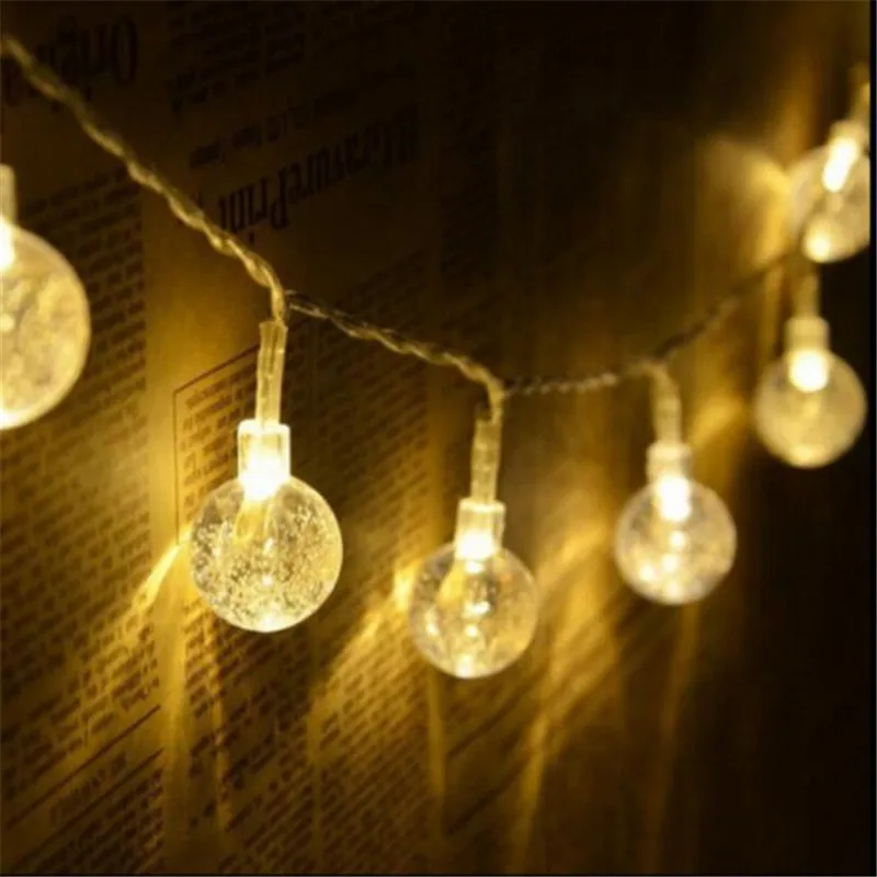 

10M led string lights with 80led crystal ball AC220V holiday decoration lamp Festival Party Home Christmas lights