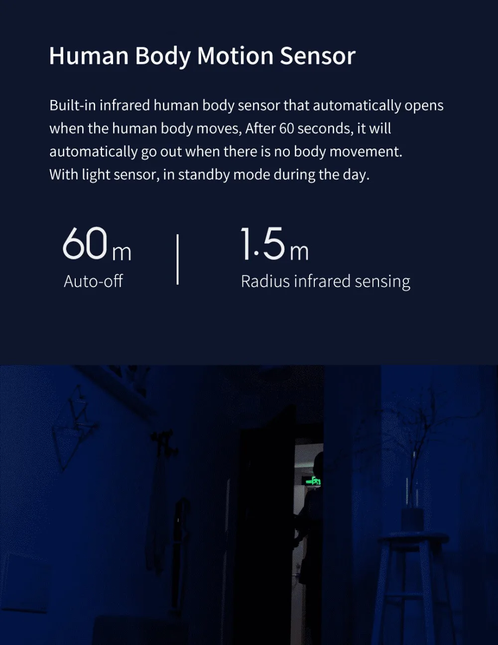 Xiaomi Yee светильник мини потолочный светильник мини светодиодный светильник движения человеческого тела двойной датчик ночной Светильник s для коридора прохода крыльца