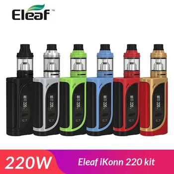 

Original Eleaf iKonn 220 kit 220W with ELLO Atomizer Tank 4ml/2ml+HW3/HW4 coil head e-cigarette mod box vape kit