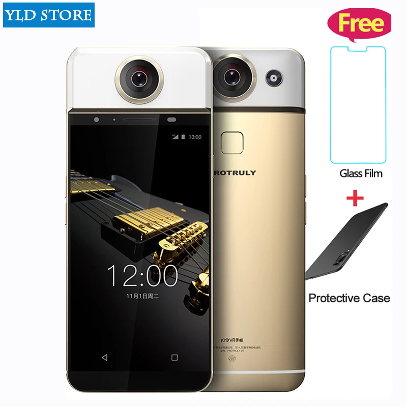 Jeasung PROTRULY D7 360 градусов полный размер VR мобильного телефона 4G LTE Android helio X20 deca core 3 + 32