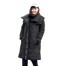 Женская хлопковая куртка большого размера, зимние парки, плотное теплое пальто, женские куртки с капюшоном, плюс размер, пуховая хлопковая куртка s N321