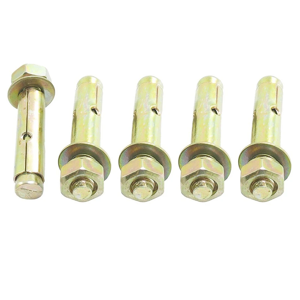 

5 Pcs M10 x 70mm Hex Nut Expansion Bolt Sleeve Anchors Tool