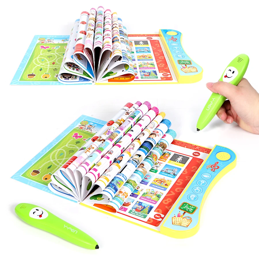Electronic y-book with Smart Logic Pen Multifunction Pronunciation Learning Machine for KidEarly Educational Book Teaching Toys