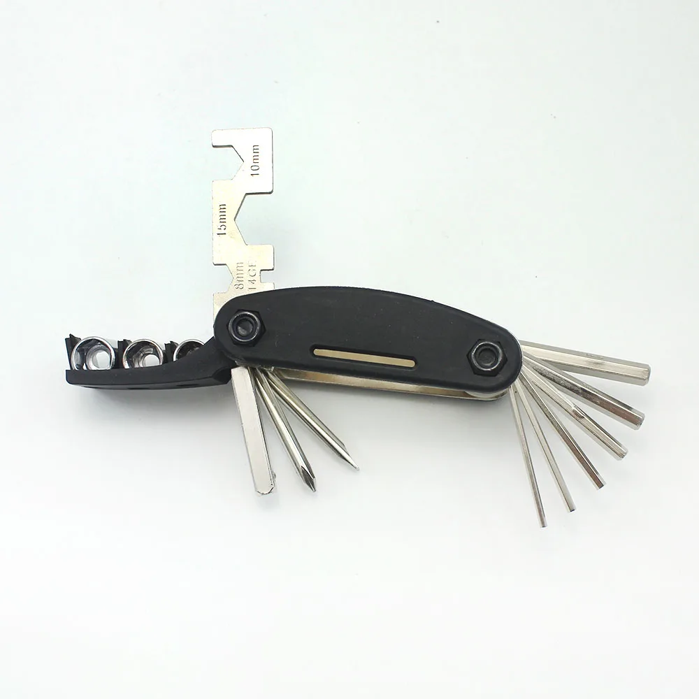 10 Pcs/Lot 2016 Hot Portable 15 in 1 Bike Multi Repair Tool Kit Hex