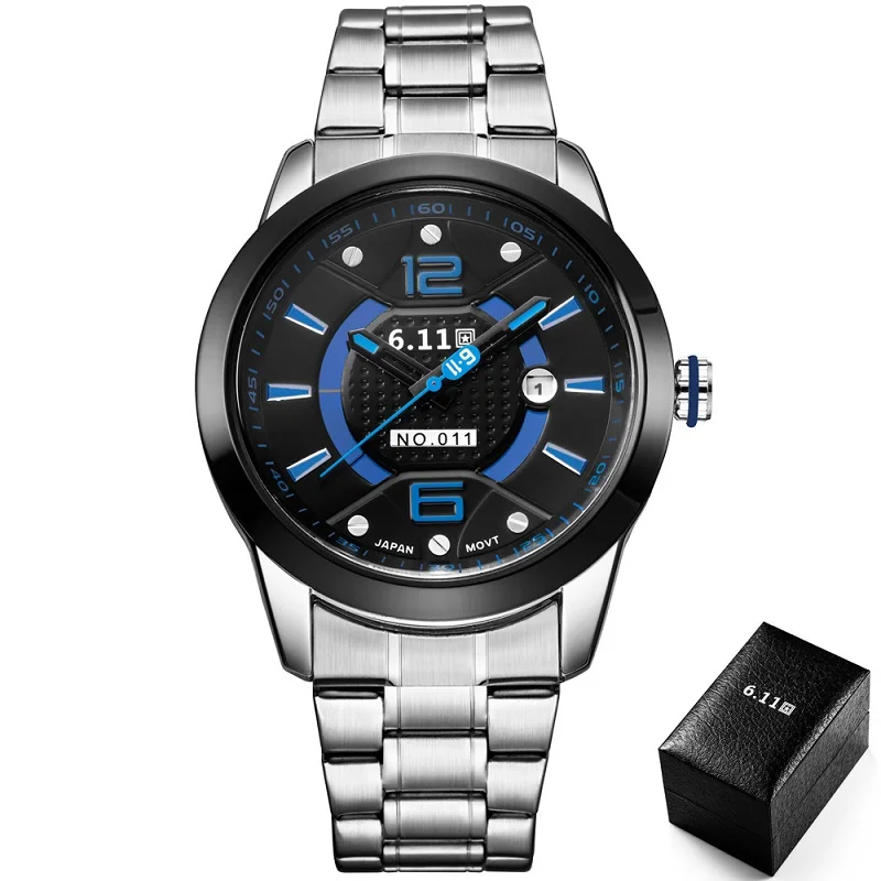 

6.11 Mens 2019 New Fashion Solar-powered Watch Full Steel Clock Army Military Outdoor Quartz Wrist Watch Men Sport Watch NO.011