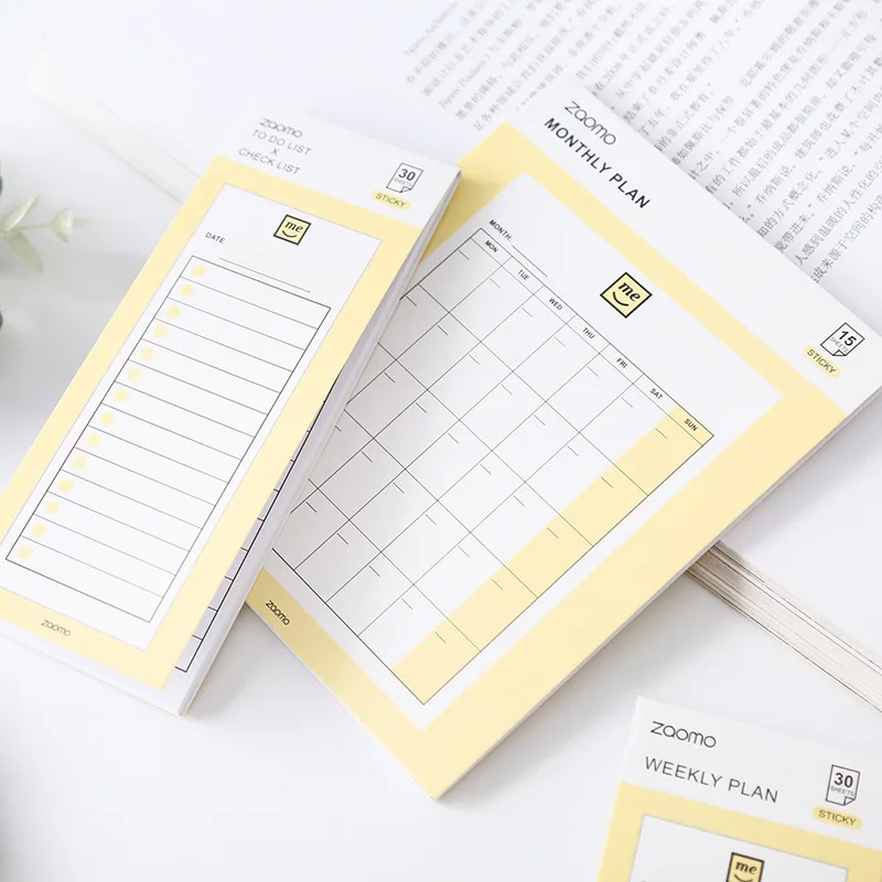 

30 Sheets Creative Simple Stationery Month Day Weekly Planner Memo Notepad Planner Agenda Student Efficiency Manual