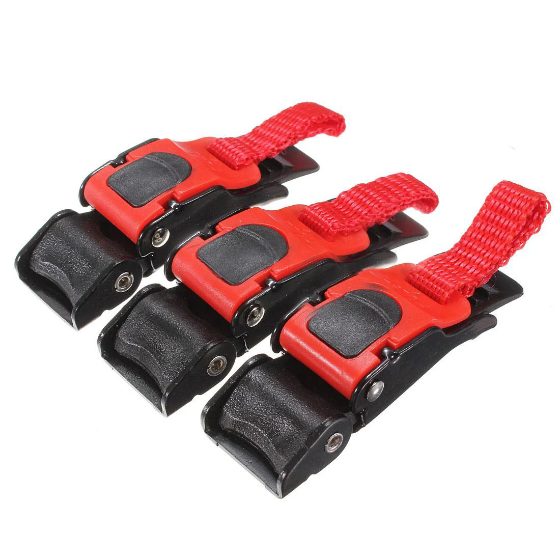 Plastic Motorcycle Helmet Speed Clip chin Strap Quick Release Red//Black