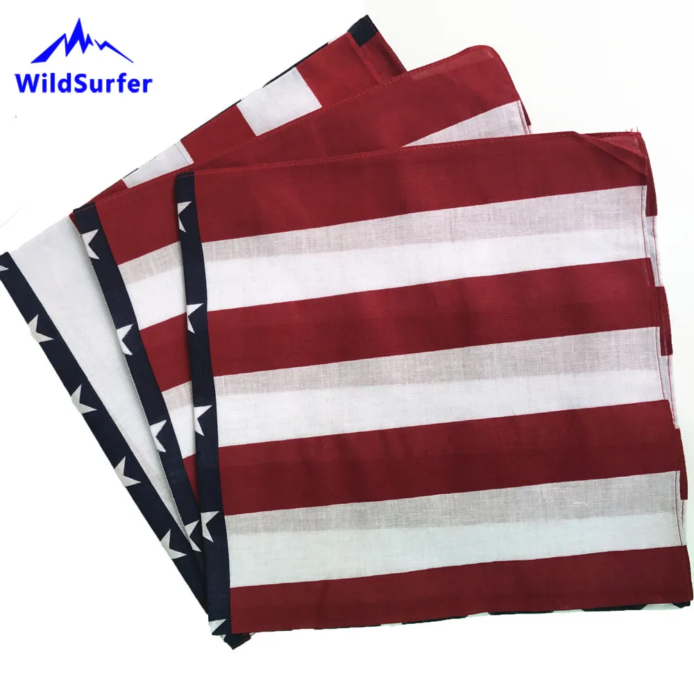 WildSurfer العلم باندانا وشاح تشغيل الدراجات بالاكلافا القطن أغطية الرأس عقال الكبار الصيد قناع المشي الجرموق الأوشحة FJ04