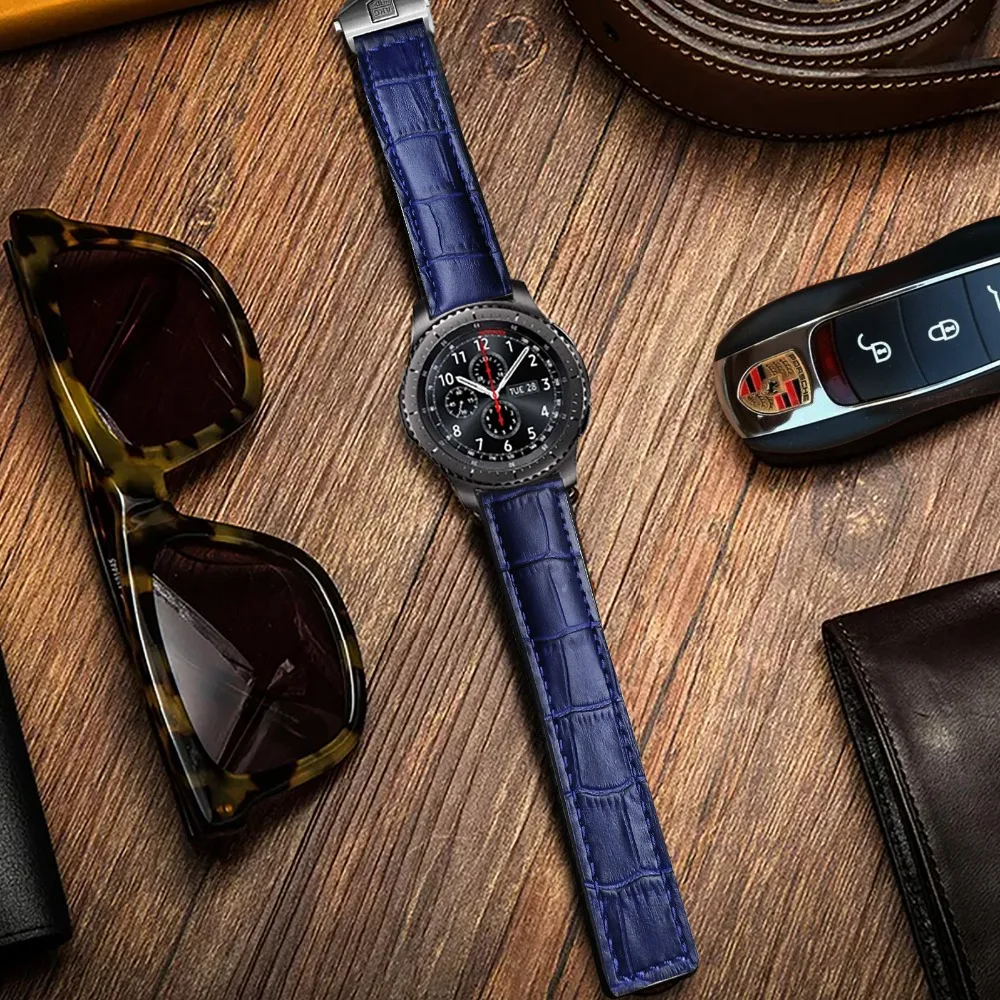 AKGLEADER 20-22mm Leather Strap For Samsung Gear S3 Sport Gear S2 Genuine Leather Watch Band For Huami Amazfit For Huawei Watch AKGLEADER 20-22mm Leather Strap For Samsung Gear S3 Sport Gear S2 Genuine Leather Watch Band For Huami Amazfit For Huawei Watch