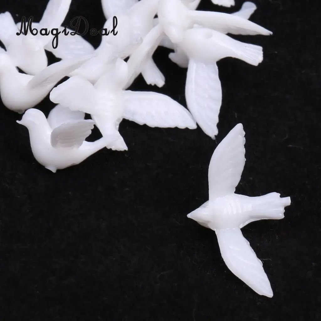 MagiDeal Novelty 12Pc Baby Shower Christening Table Confetti Pigeon DIY for Wedding Bridal Engagement Ceremony Table Decor S/M/L