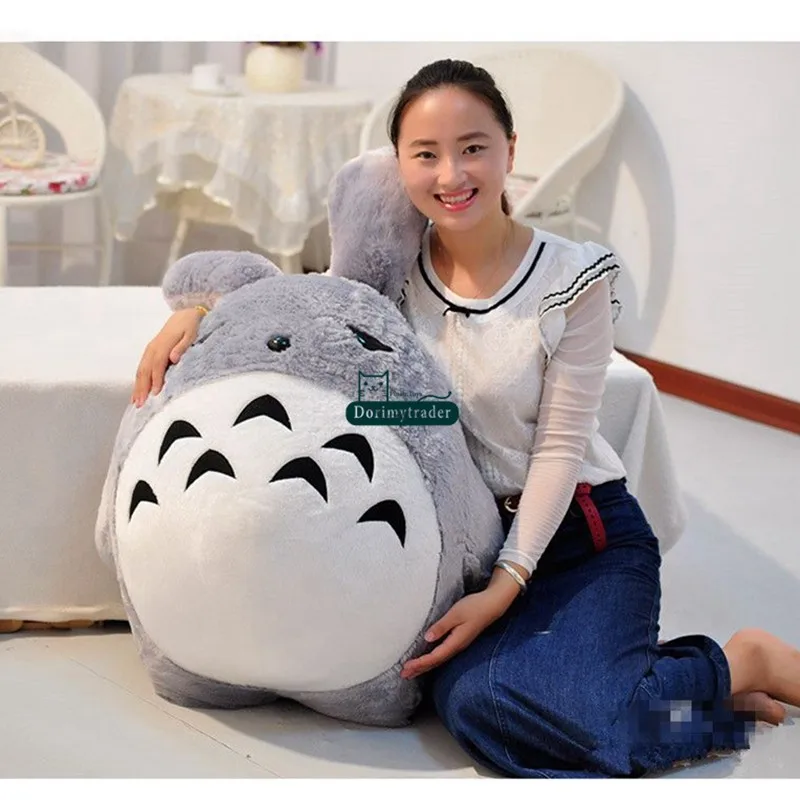 Dorimytrader 110cm Big Anime Soft Plush Totoro Toy 43'' Giant Stuffed Cartoon Totoro Doll Kids Pillow Kids and Adults Present DY61466(18)