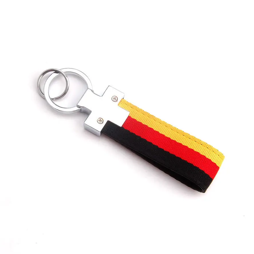 1pc Germany German Flag Stripe Key Chain Key Ring keychain Car Key