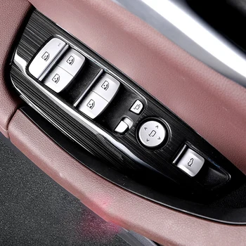 

Car styling door armrest panel covers trim for BMW X3 2018 window glass lift buttons frame stickers Interior Auto Accessories