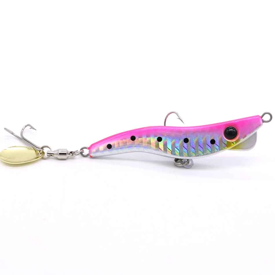 Castfun スプーンとフック付きのエビ型の金属ルアー スロージグ 1ユニット 13g 19g 28g 40g Slow Jig Metal Jigslow Jigging Jigs Aliexpress