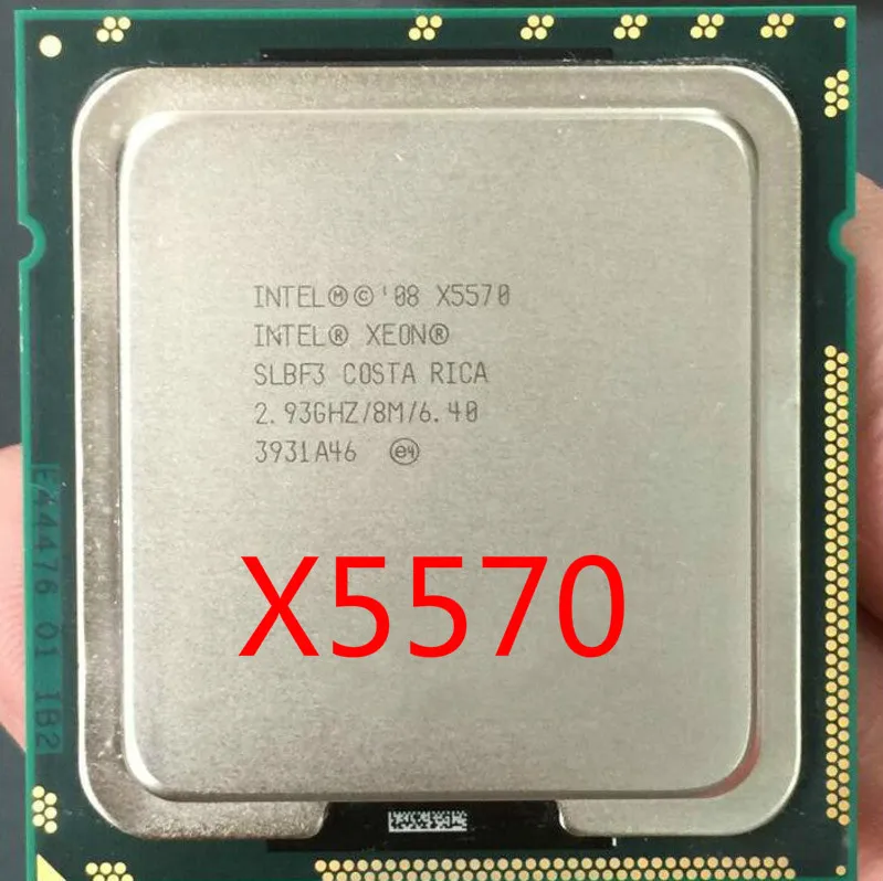 Intel Xeon X5570 LGA1366 95 Вт(8 Мб кэш, 2,93 ГГц, 6,40 GT/s Intel QPI) настольный процессор четырехъядерный процессор x5570