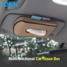 LOEN Couro Multifunções Titular Recipiente Caixa De Guardanapos De Tecido Caixa Do Tecido Carro Acessórios Do Carro Carro Styling Portátil Conveniente
