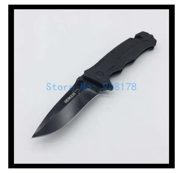 

BOKER Black Cobra Design tactical folding knife 440C outdoor survival camping knife hunting pocket Knives Free shipping