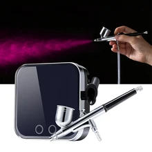 0,3 ММ Аэрограф с компрессором комплект портативная сенсорная машина для распыления краски модель DIY тату торт краска для ногтей аэрограф