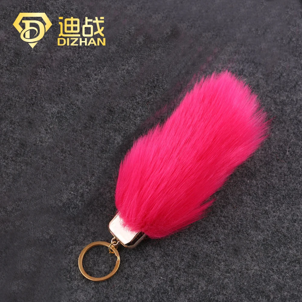 

Fashion Keychain Colorful Faux Fox Fur Tail Tassel Keychain Bag Furry Tail Keychain Charm Handbag Pendant Accessory 1Pcs Gift