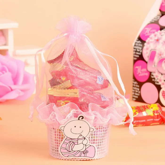 Мультяшные Детские свадебные подарочные сумки из органзы конфеты мешок особенности упаковочная сумка 24 шт