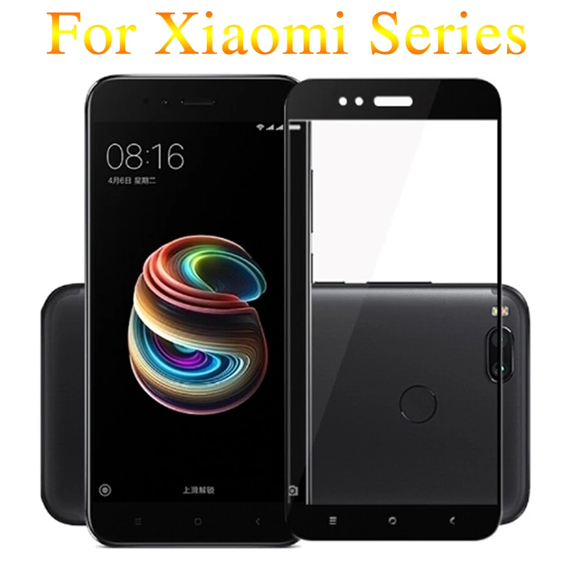 

Protective Glass Case On The For xiaomi mi a1 note 3 6 5x Tempered Glas xiami xiomi my 6 a 1 Screen Protector Full Cover 9H Film