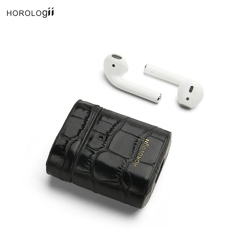 Najtaniej Horologii Bluetooth bezprzewodowy etui na słuchawki dla etui ochronne na słuchawki airpods skóry akcesoria dla apple airpods ładowania croco wzór
