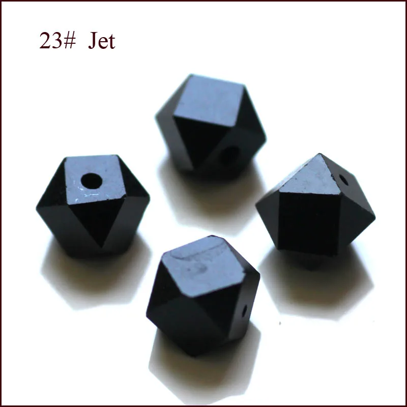 Стребелль AAA уникальный дизайн куб квадратные 6 мм свободные стеклянные хрустальные бусины для ювелирных изделий 100 шт - Цвет: jet