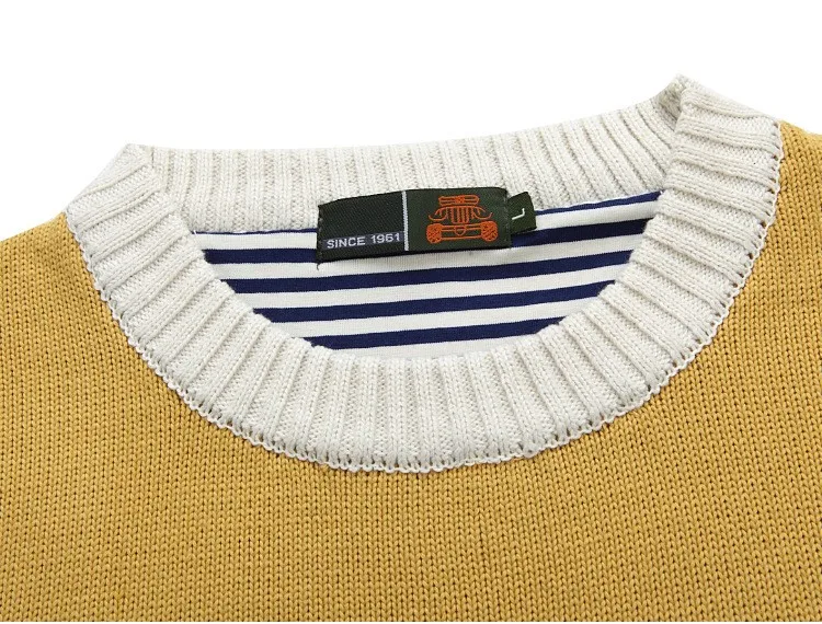Модный зимний тонкий стиль пуловеры для мужчин повседневный мужской свитер с круглым вырезом в полоску вязаный пуловер свитер большого размера M-L-XL-3XL