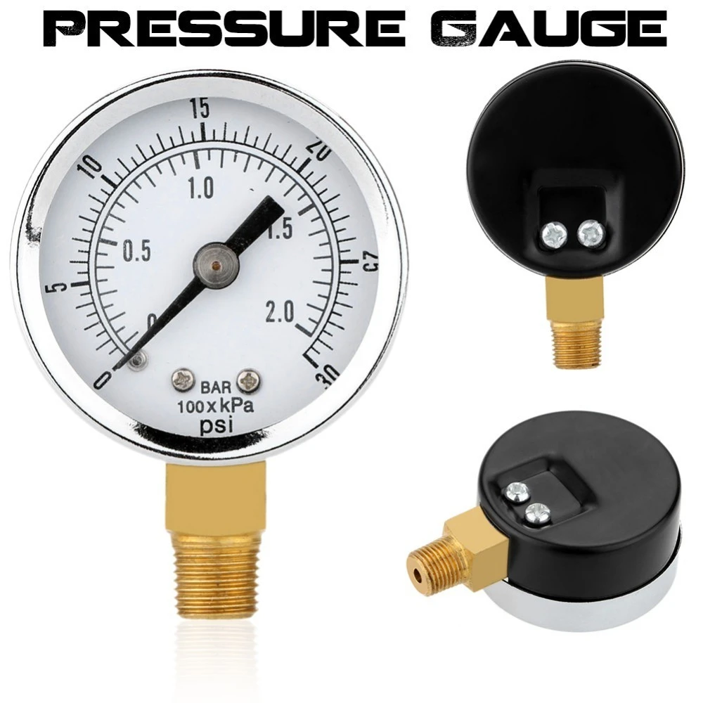 Hydraulic Gauge-0-30psi 0-2bar Mini Dial Water Oil Compressor Meter Hydraulic Pressure Gauge Hydraulic Gauge-0-30psi 0-2bar Mini Dial Water Oil Compressor Meter Hydraulic Pressure Gauge