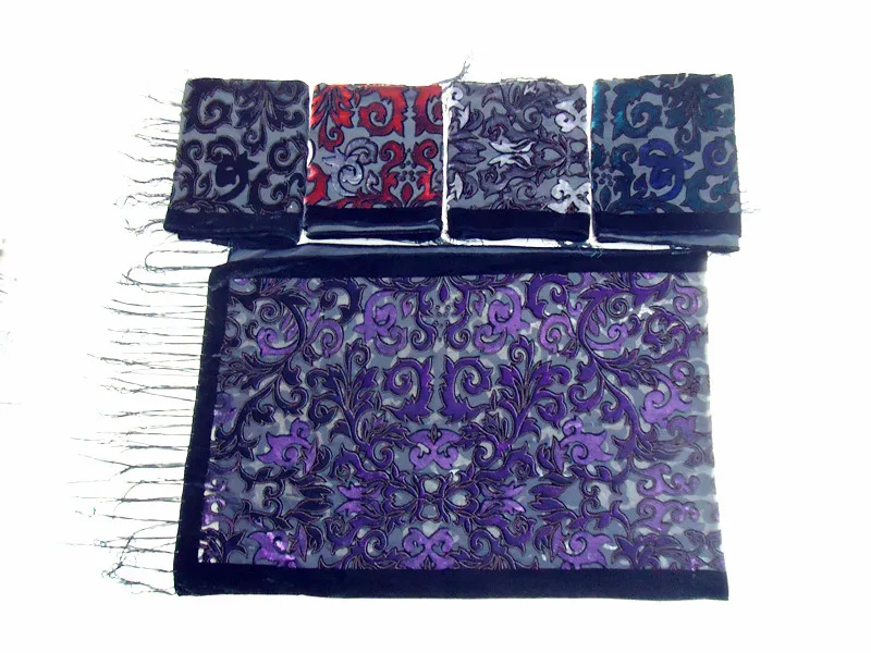 Very Cheap eNMET 2017 USA New Black Velvet Burnout Scarf Female Wedding Shawl Baroque Muslim Hijab Style Wrap Pashmina Gift For Lovers