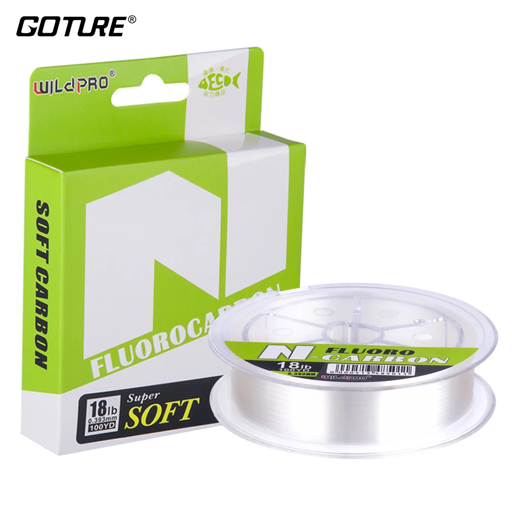 

Goture WILDPRO 100% Full Fluorocarbon Fishing Line 100Yds/91M Fast Sinking Monofilament Leader Fishing Line Size#2 #2.5 #3 #4 #5
