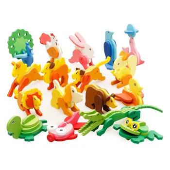 

Wood Puzzles for Children Baby Vehicle Puzzles Wood Toys For Learning and Environmental Assemble Animal Toy Educational Toy