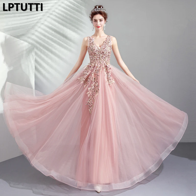 

LPTUTTI Embroidery Beading New For Women Elegant Date Ceremony Party Prom Gown Formal Gala Events Luxury Long Evening Dresses