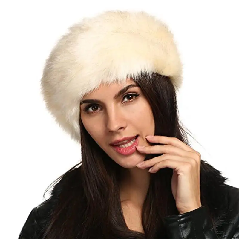 

Hot sale Faux Fur Warm Headband Head Warmer Women's Winter Ear warmer Earmuff Turban Hair band Girls Hair Accessories