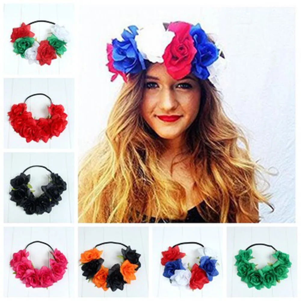 1pc Flower Halo Bridal Floral Crown Hair Band Wreath Mint Head Wreath Wedding Headpiece Bridesmaid headwear