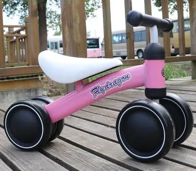 Самые популярные детские Новые четыре колеса баланс велосипед дети скутер Ходунки Трехколесный велосипед игрушки для катания подарок для детей от 1 до 4 лет - Цвет: colour